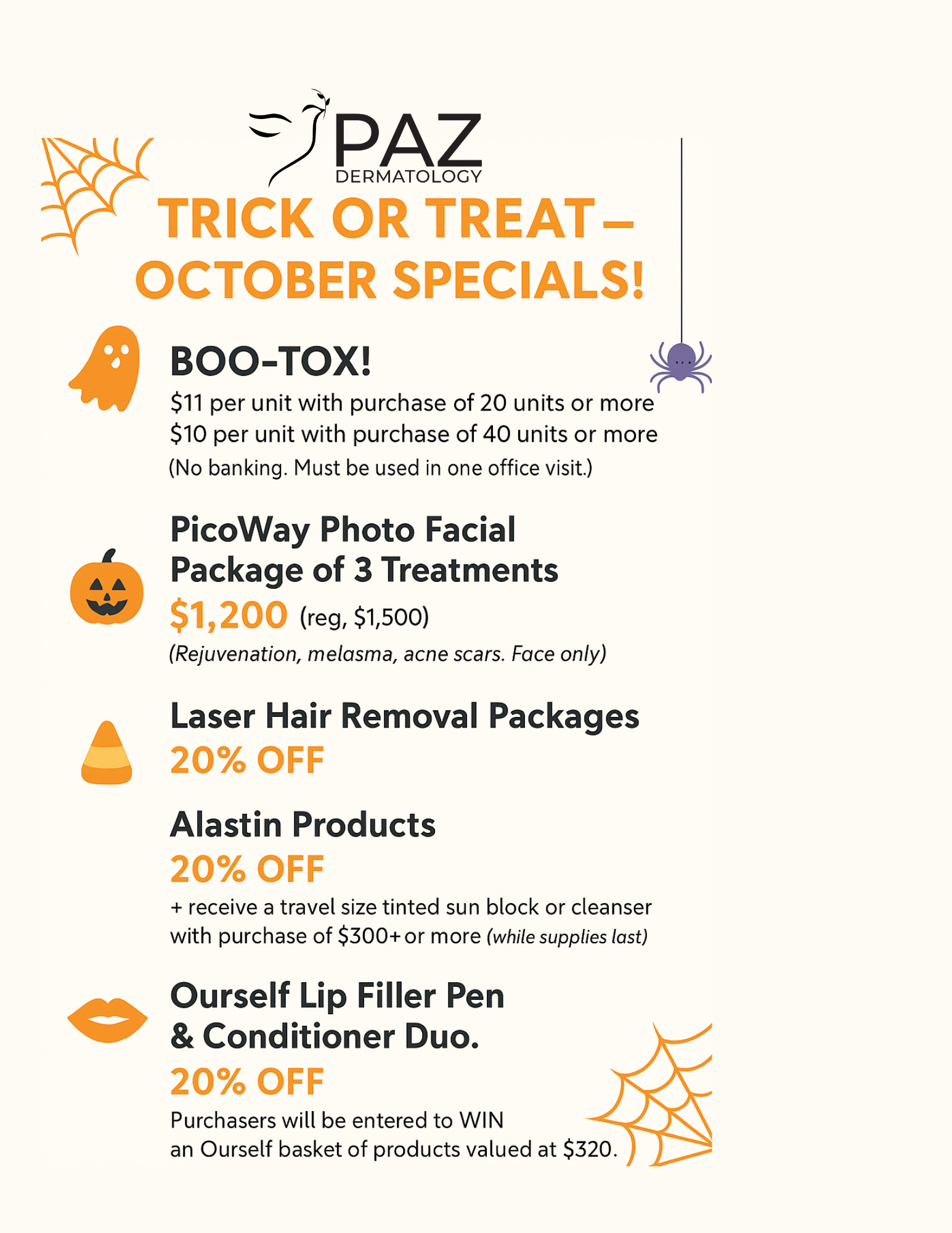 October Specials October Specials