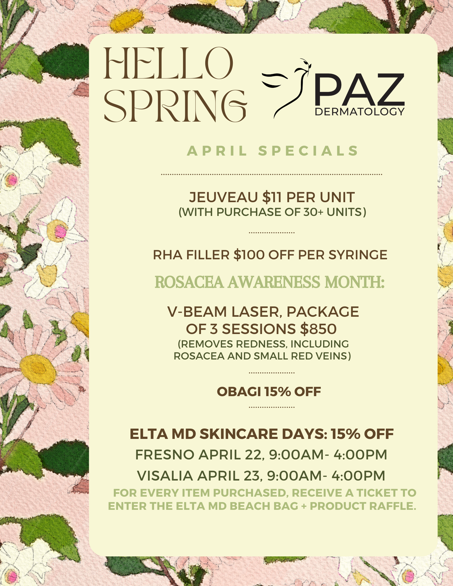 Pink and Green Watercolor Flowers Festival Flyer (4)