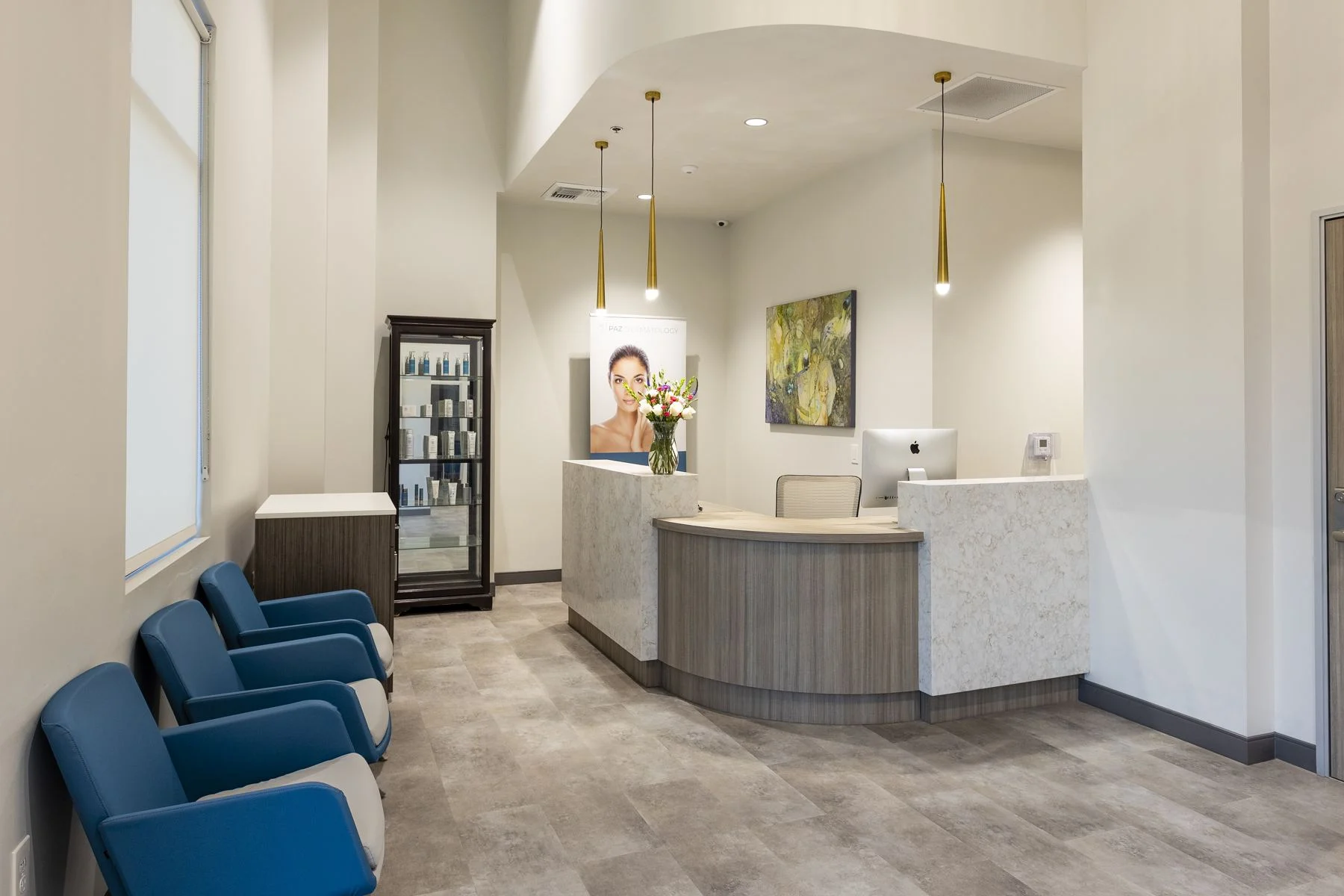 The Fresno lobby and check-in desk